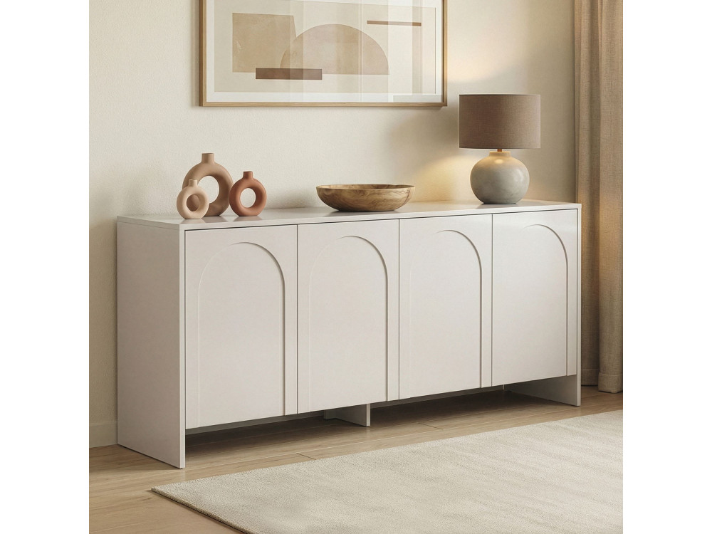 Credenza in legno "Arlen" - 180 x 45 x 80 cm - Crema