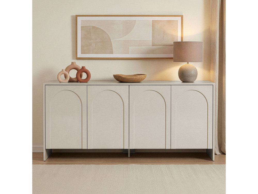 Credenza in legno "Arlen" - 180 x 45 x 80 cm - Crema