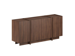 Credenza in legno "Dorma" - 180 x 45 x 80 cm - Noce Milano