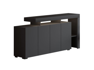 Credenza in legno "Beliz" - 170 x 35 x 80 cm - Antracite
