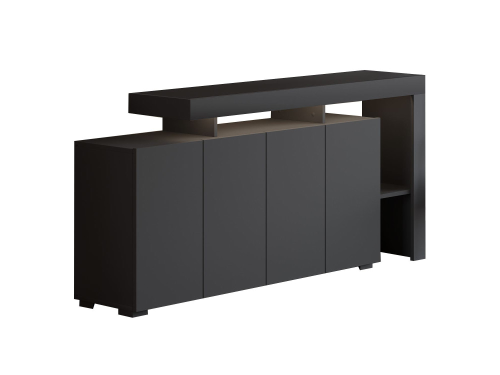 Credenza in legno "Beliz" - 170 x 35 x 80 cm - Antracite