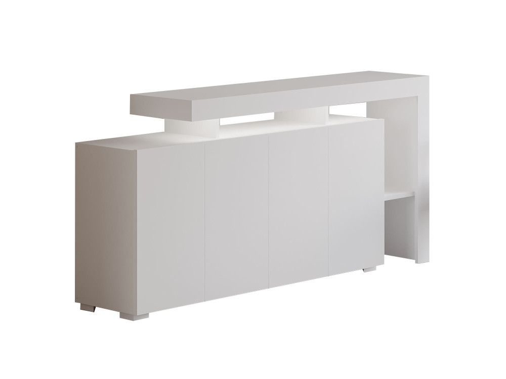 Credenza in legno "Beliz" - 170 x 35 x 80 cm - Bianco