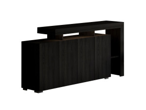 Credenza in legno "Beliz" - 170 x 35 x 80 cm - Legno nero
