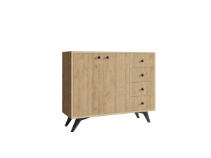 Credenza in legno "Waga" - 100 x 35 x 82 cm - Marrone