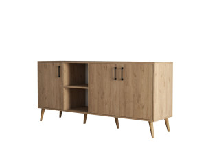 Credenza in legno "Exxen" - 180 x 45 x 80 cm - Marrone
