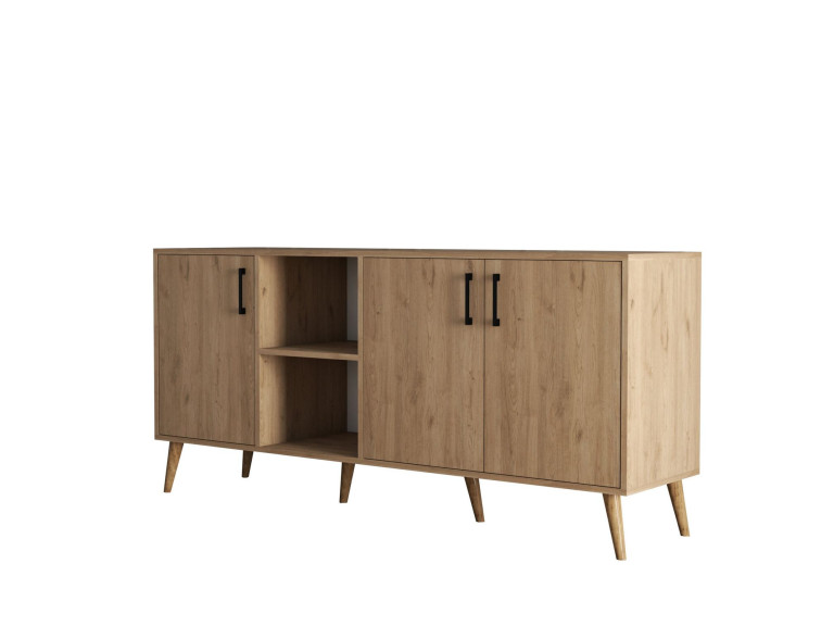 Credenza in legno "Exxen" - 180 x 45 x 80 cm - Marrone