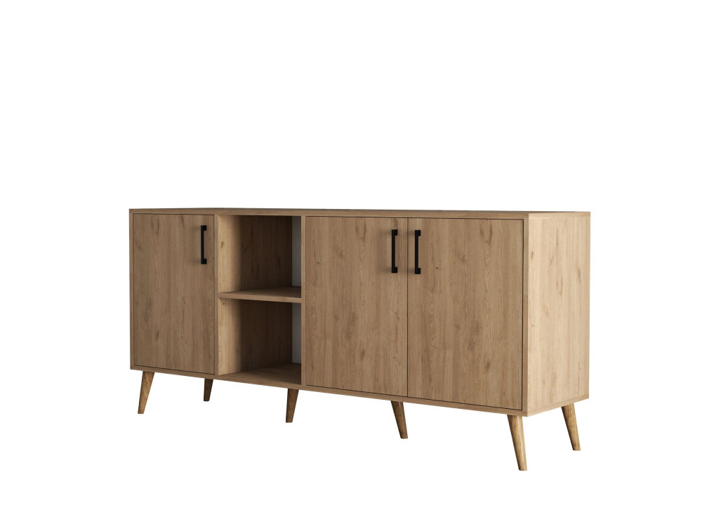 Credenza in legno "Exxen" - 180 x 45 x 80 cm - Marrone