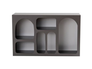 Credenza in legno "Liva 120" - 120 x 37 x 74 cm - Grigio antracite