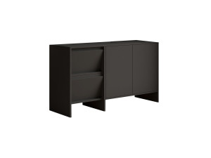 Credenza in legno "Laris 130" - 130 x 44 x 82 cm - Grigio antracite