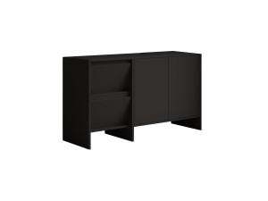 Credenza in legno "Laris 130" - 130 x 44 x 82 cm - Nero