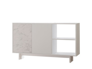 Credenza in legno "Ravello" - 140 x 35 x 80 cm - Bianco