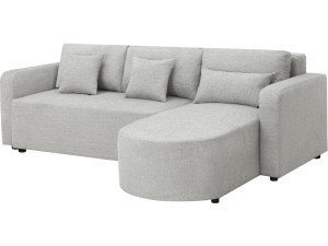 Divano angolare reversibile e trasformabile in tessuto "Charles" - 3 posti - Grigio