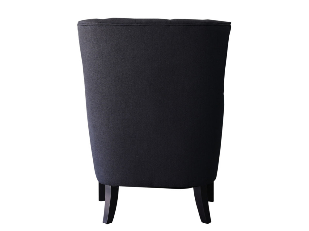 Poltrona scandinava "Duchesse" in tessuto - nero