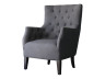 Poltrona scandinava "Duchesse" in tessuto - grigio