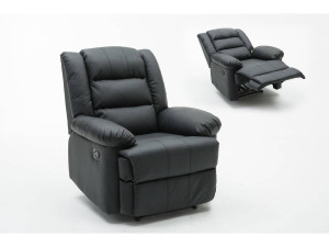 Poltrona relax "Buckingham" - Nera