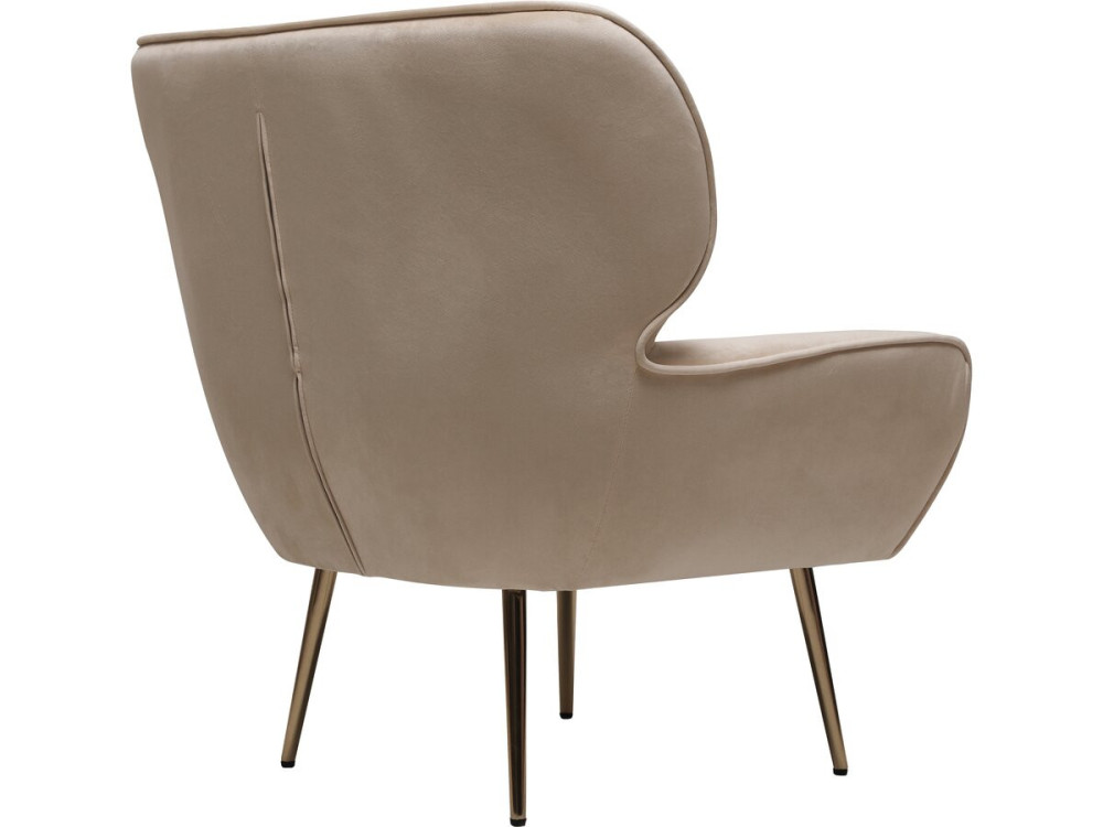 Poltrona "Austin" in velluto - 79 x 71 x 79,5 cm - Beige