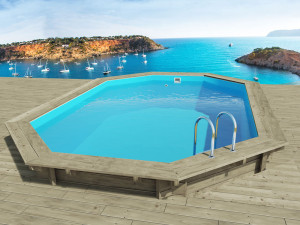 Piscina in legno "Miami" - 4,86 x 3,36 x 1,20 m