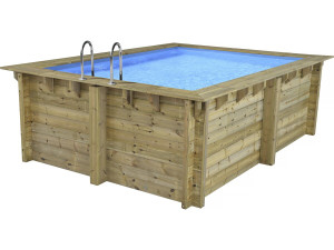 Piscina rettangolare in legno "Maldive" - ??3,20 x 3,20 x 1,24 m