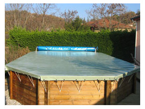 Copertura di sicurezza invernale "Securitis HS" - per piscine Caimans - blu