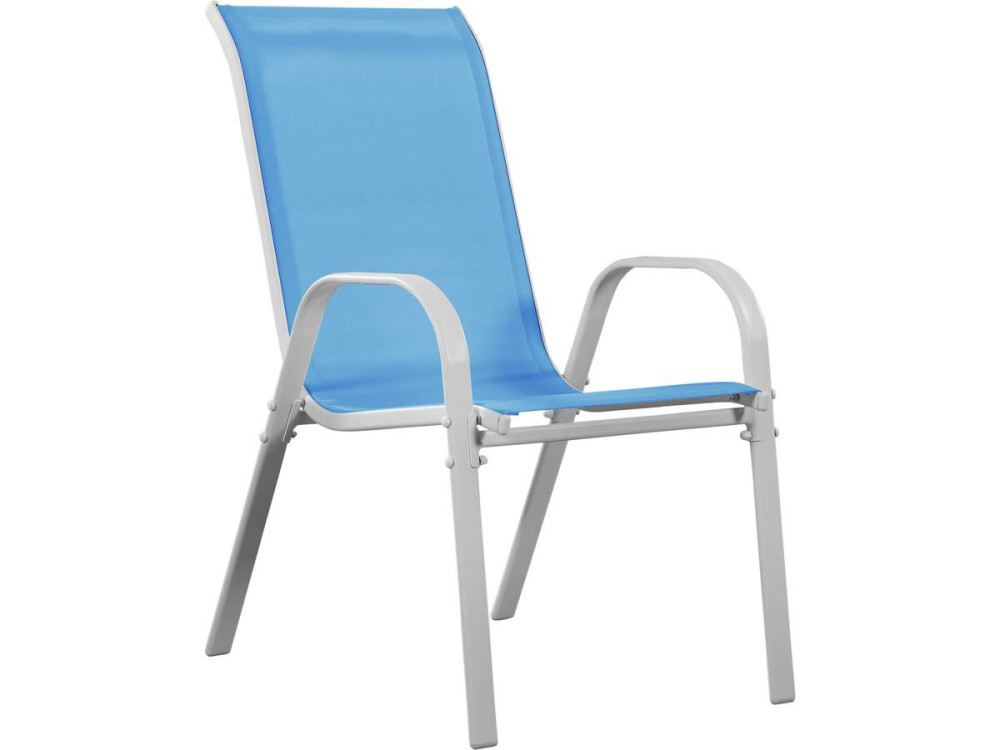Sedia da giardino textilene "Cordoba" -Phoenix- Blu  Set di 4