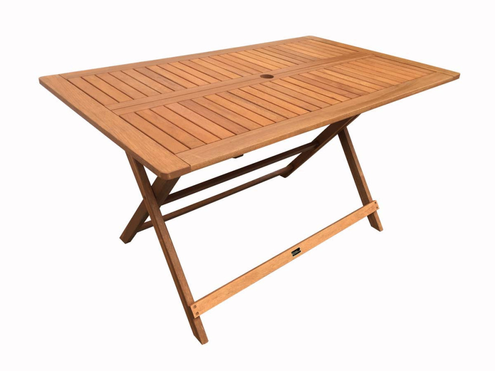 Tavolo pieghevole esotico "Hong Kong" - Maple - 135 x 80 cm - Marrone chiaro