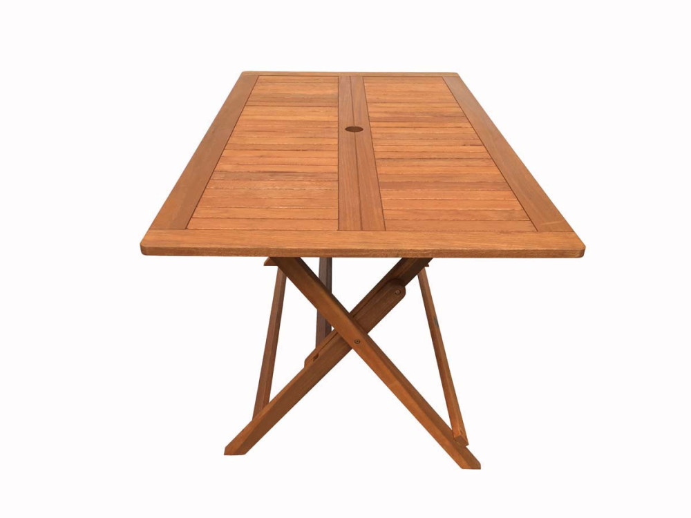 Tavolo pieghevole esotico "Hong Kong" - Maple - 135 x 80 cm - Marrone chiaro