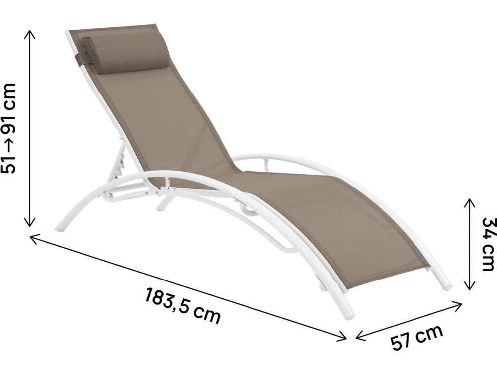 2 lettini in alluminio Beauty - PHOENIX - Talpa - set di 2