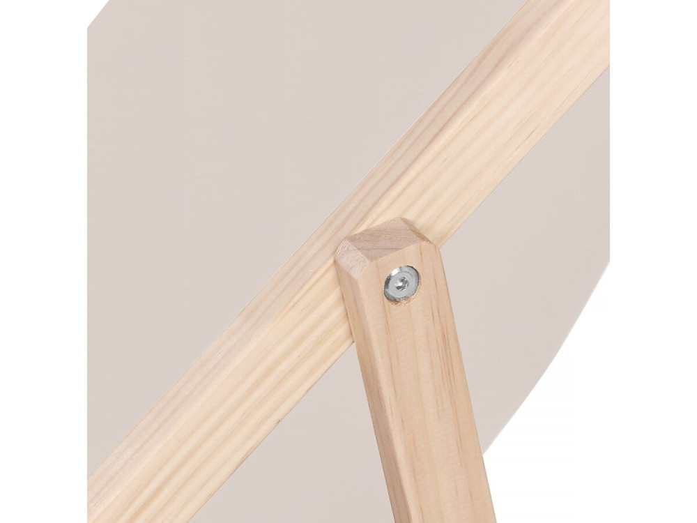 Set di 2 sedie a sdraio in legno "Chilean" - 107 x 56.5 x 81 cm Ecru