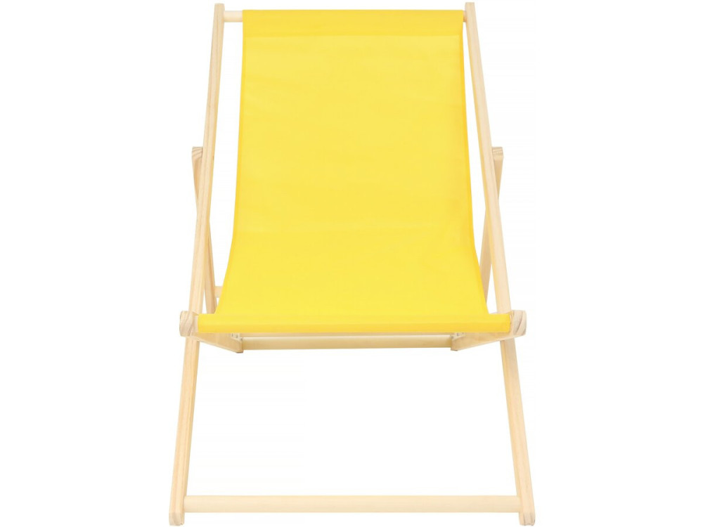Set di 2 sedie a sdraio in legno "Chilean" - 107 x 56.5 x 81 cm - Giallo