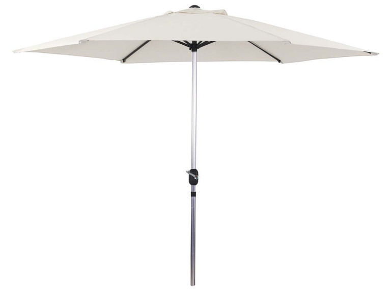 Ombrellone da giardino a palo centrale in alluminio "Sol" - Rontondo  - Ø 3m - Ecru