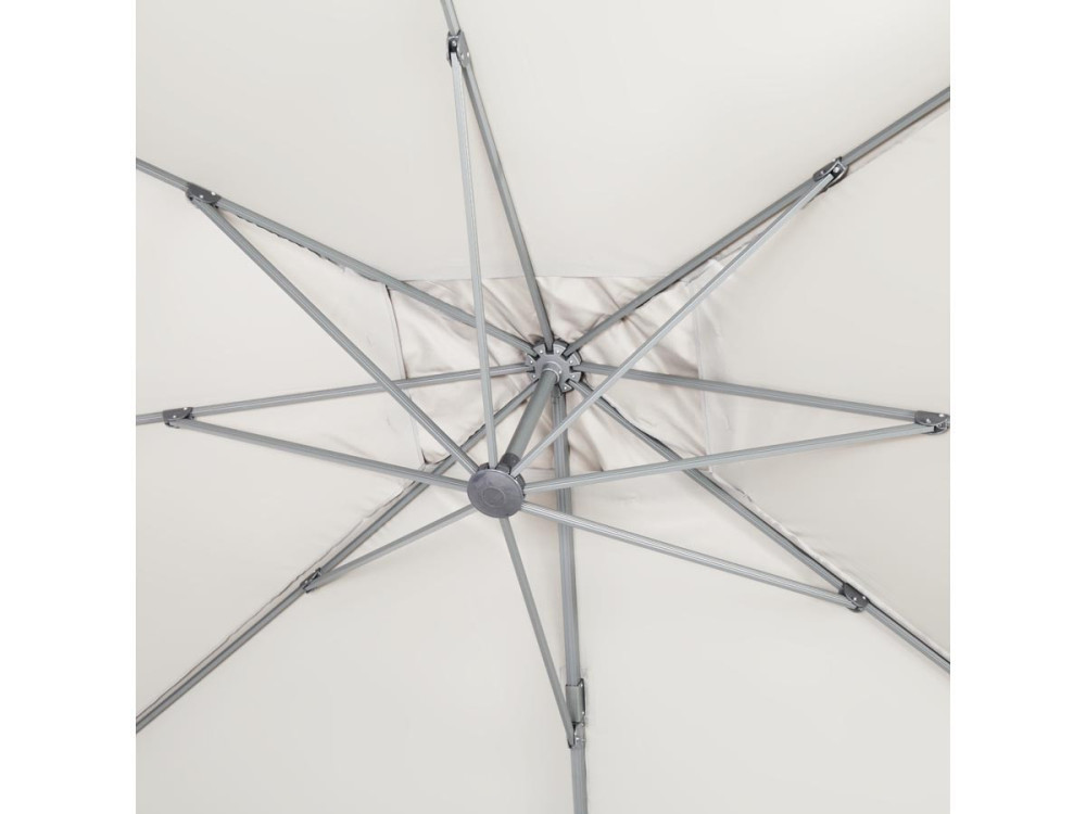 Ombrellone decentrato in alluminio SUN 4 - Rettangolare - 3 x 4 m - Ecru