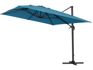 Ombrellone da giardino offset Alu "Sun 4" - Rettangolo - 3 x 4 m - Blu