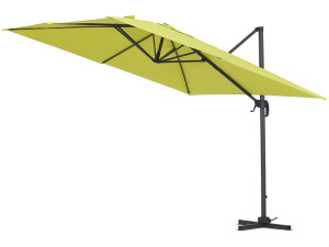 Ombrellone da giardino decentrato in alluminio SUN 3 - Quadrato - 3x3m - Verde
