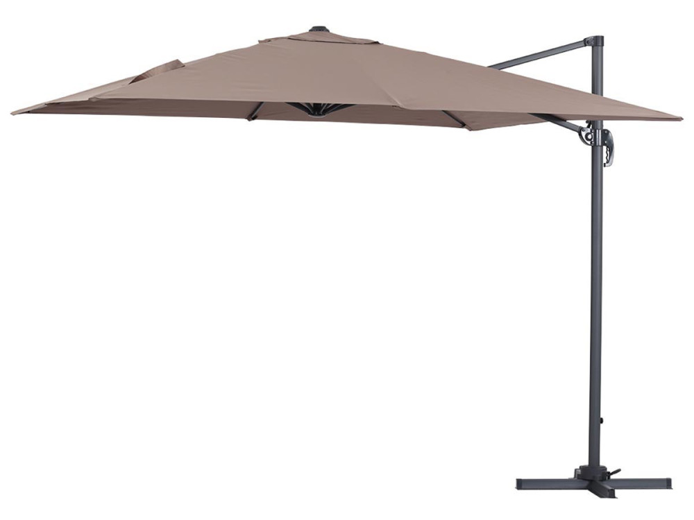 Ombrellone da giardino decentrato in alluminio SUN 3 - Quadrato - 3 x 3 m - Talpa
