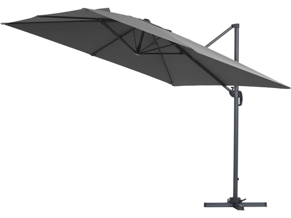 Ombrellone da giardino a sospensione "Sun 3 " - Quadrato - 3 x 3 - Grigio - Base inclusa