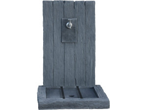 Fontana "Slate" - in pietra ricostruita - 59 x 44 x 87 cm - Grigio