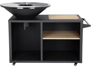 Braciere plancha per barbecue a legna e carbonella "Maréchal" - Ø 81 cm - Nero