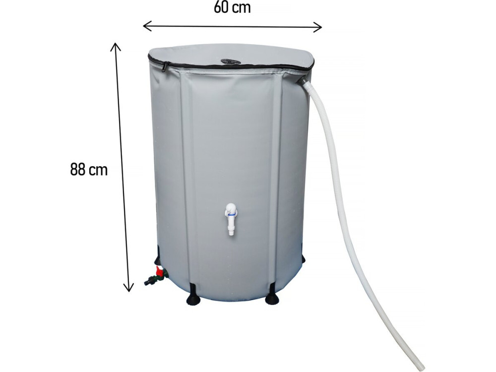 Serbatoio flessibile per il recupero dell'acqua in PVC da 250 L - Grigio