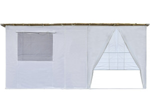 Kit Sukkah in NINA Regolabile 5 x 3 m - 4 Rotoli di Canna di Bambù e 5 Doghe in Legno