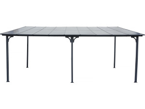 Pergola addossata "Marvin" - 5,5 x 3 m - 545 x 298 x 243 cm - Grigio scuro