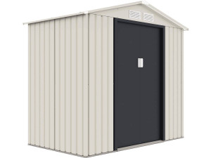 Casetta da giardino in metallo "Nebraska" - 2,70 m² - Beige/grigio antracite