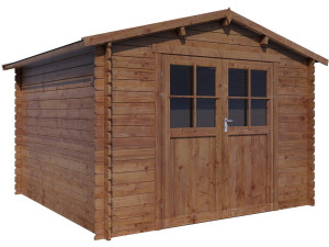 Casetta da giardino in legno "Salice" - 9,3 m² - 28 mm - Marrone