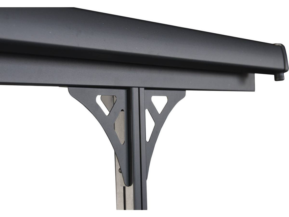 Carport tettoia per auto "Denver" - 5,02 x 3,13 x 2,05 m - Trasparente / Nero