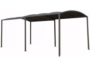 Tettoia in metallo estensibile "Mathis" - 303/566 x 295 x 240 cm - Antracite