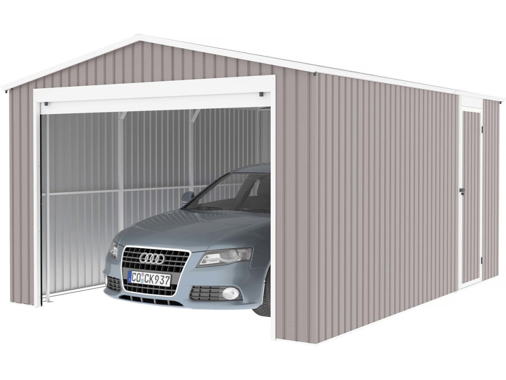 Garage in metallo NEVADA con porta scorrevole - 15,61m²