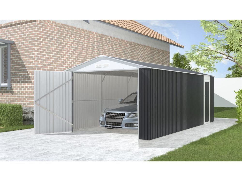 Garage in metallo "Houston" - 18,56 m² - Antracite