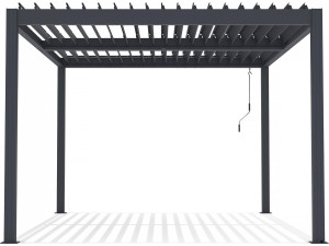 Pergola bioclimatica in alluminio "Windsor" - 3 x 4 m - Antracite