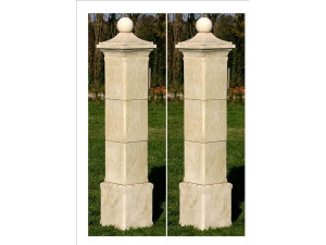Set di 2 pilastri per cancello "Provenzale" - 41 x 41 x 228 cm