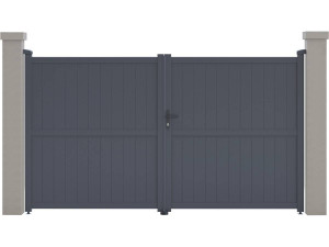 Cancello in alluminio "Maurice" - 299,5 x 155,9 cm - Grigio