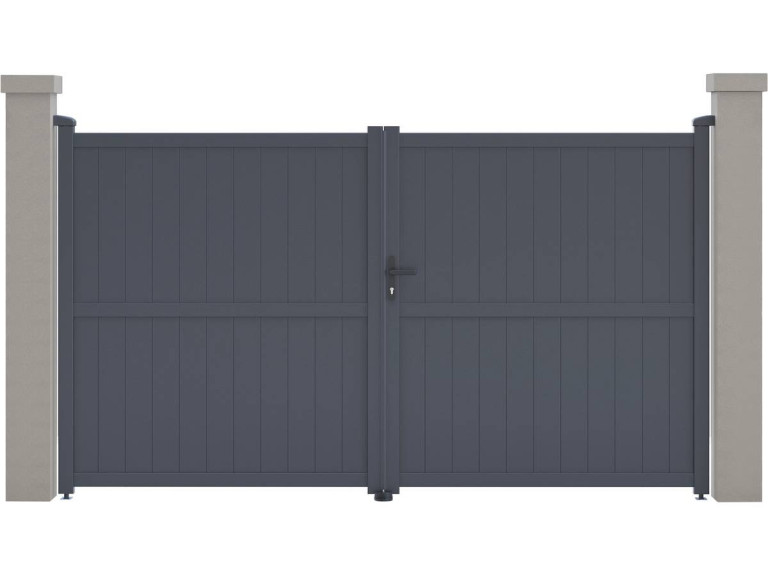 Cancello in alluminio "Maurice" - 299,5 x 155,9 cm - Grigio